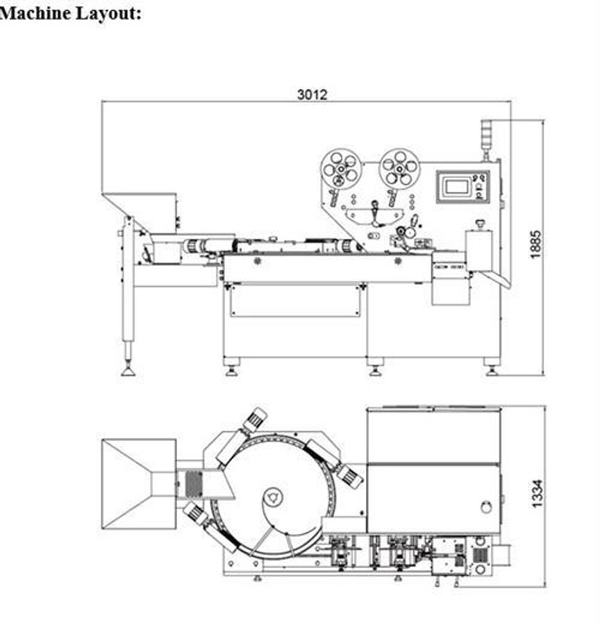 Used HDH FP-500 Hard Candy Flow Wrapper