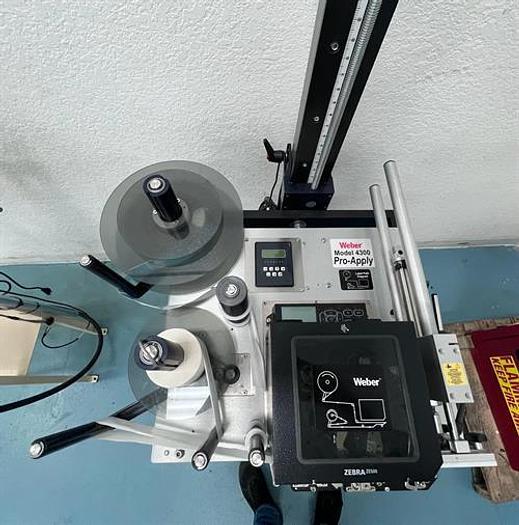 Used Weber Model 4300 Pro Apply Labeler and Printer