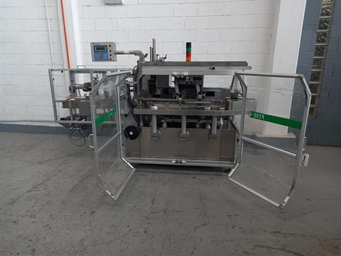 Used Promatic model P150 automatic horizontal intermittent motion cartoner for blisters