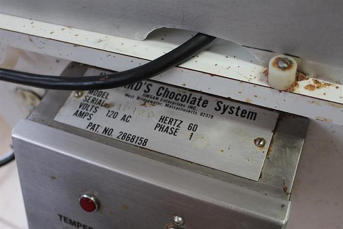 Used Hilliard 600lb Tempering Melter w 10" Enrober