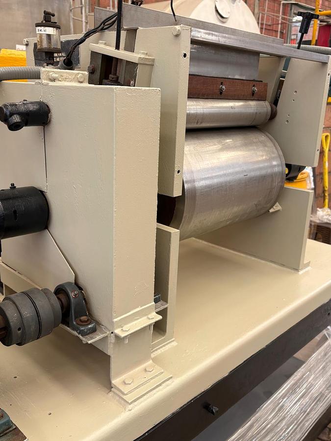 Used Buflovak 18" Wide Stainess Steel Drum Flaker with Top Applicator Roller