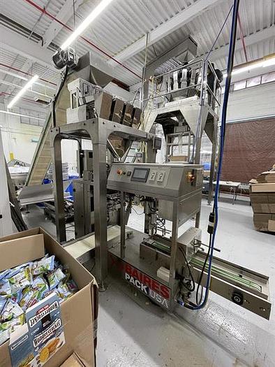 Used BairesPack Pre-made Doy Pouch Machine with 4-lane Linear Scale