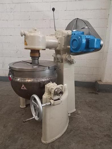 Used Stainless steel jacketed  26 gallon cooking and mixing kettle