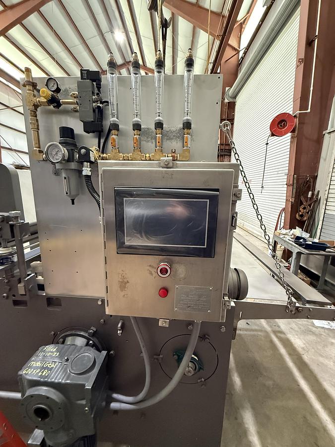 Used APV 48" Two Roll Extruder with Ultrasonic Guillotine Cutter