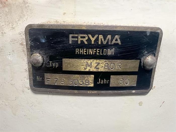 Used Fryma model MZ80R stainless steel colloid mill