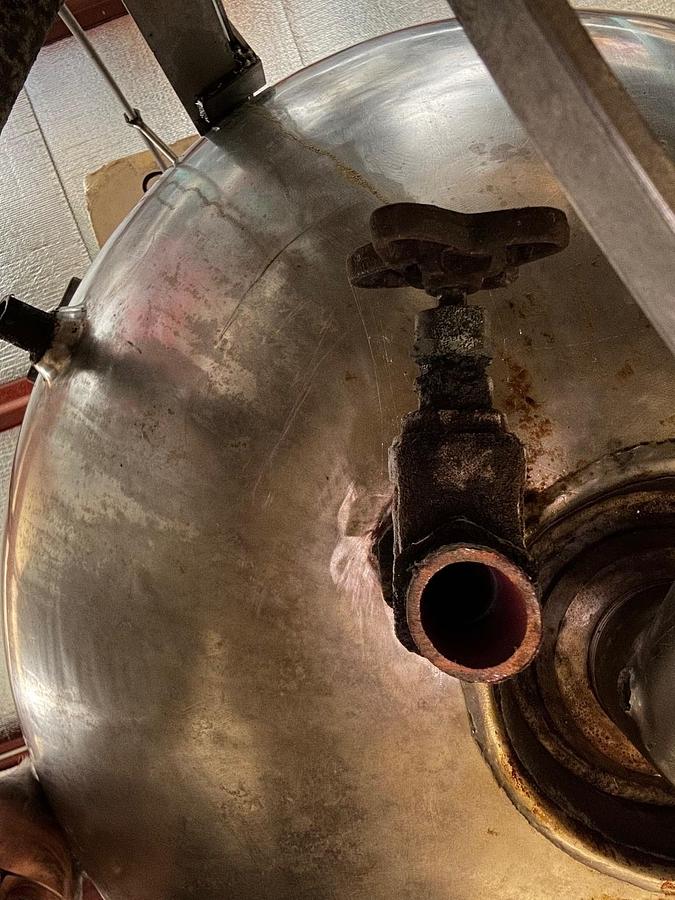 Used Lee 150 Gallon Stainless Steel Jacketed Cooking Kettle with Removable Basket