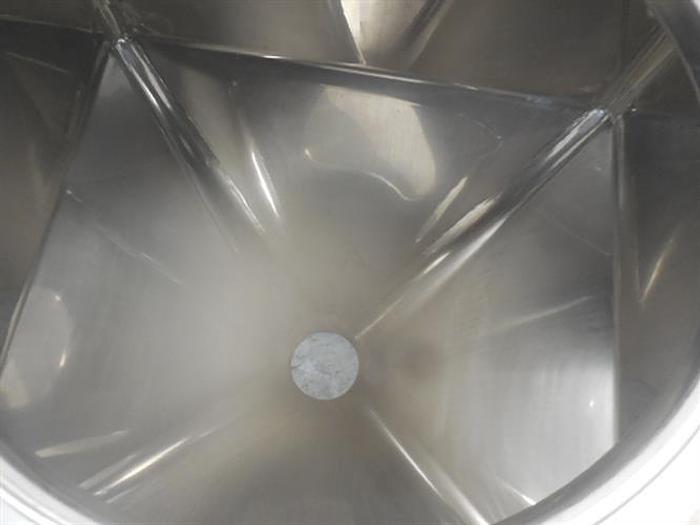 Used Stainless steel 211 gallon bin container.