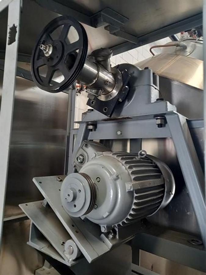 Used Gemco 30 cubic foot stainless steel jacketed double cone blender