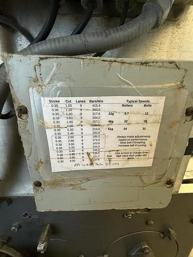 Used APV 48" Two Roll Extruder with Ultrasonic Guillotine Cutter