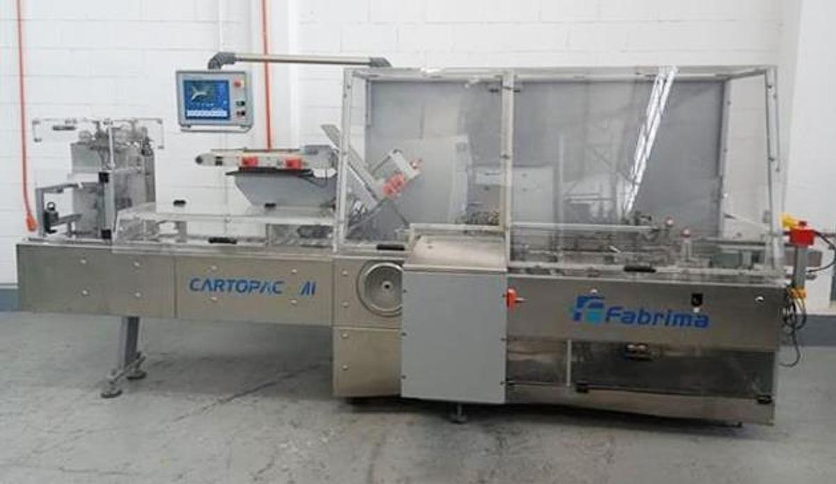 Used Fabrima model M1 automatic horizontal cartoner for blisters