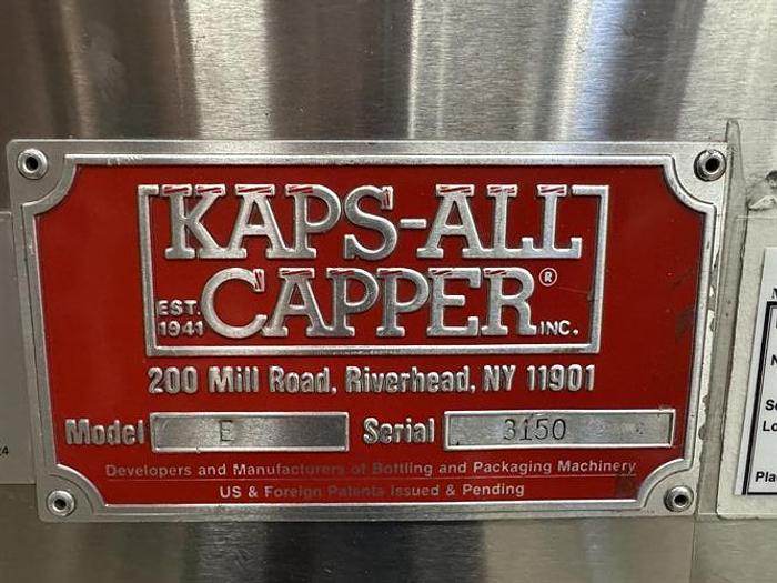 Used Kaps-All model E 4 spindle capper