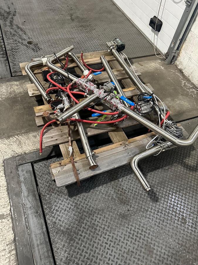 Used Lot of approx. 50-ft 2" Stainless Steel Jacketed Piping