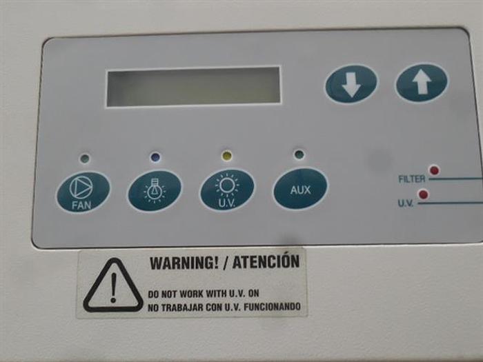 Used Telstar model AH-100 stainless steel laminar flow hood.