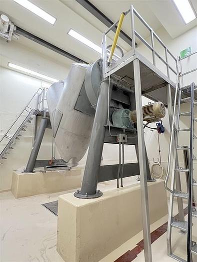 Used Patterson Kelley 150 Cu Ft stainless steel V blender