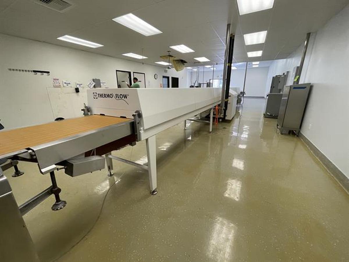 Used Sollich TTS-620 24" wide Temperstatic Enrober with Sollich Thermo Flow 40-ft Cooling Tunnel