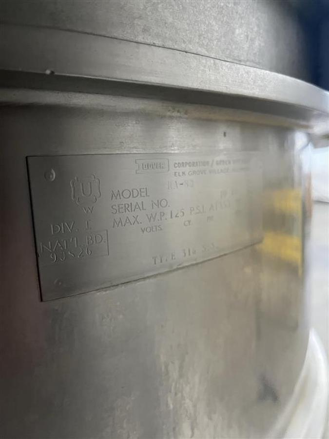 Used Groen 80 Gallon Single Action Jacketed Stainless Steel Cooking & Mixing Kettle
