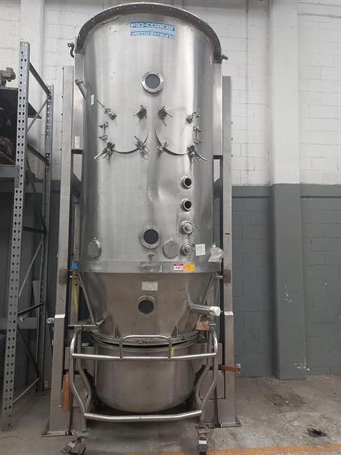 Used Vector Freund stainless steel fluid bed dryer