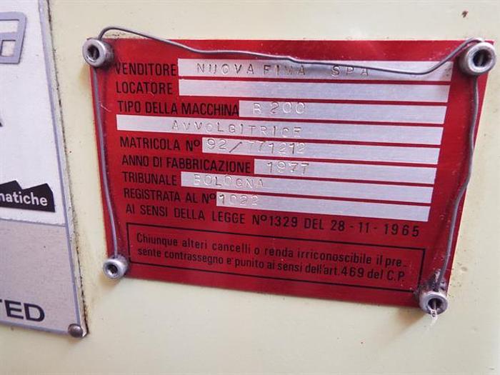 Used Nuovafina model B-200 Die Fold Wrapper for Chocolates