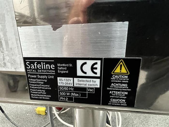 Used Safeline model 303 stainless steel metal detector for tablets