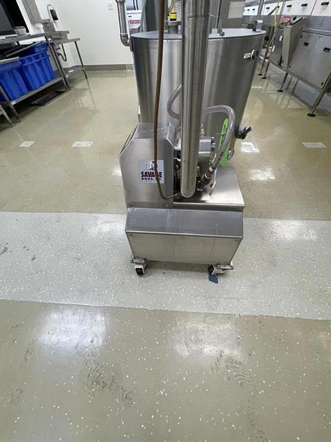 Used Savage 450-lb Stainless Steel Chocolate Melter with Stainless Steel jacketed Pump