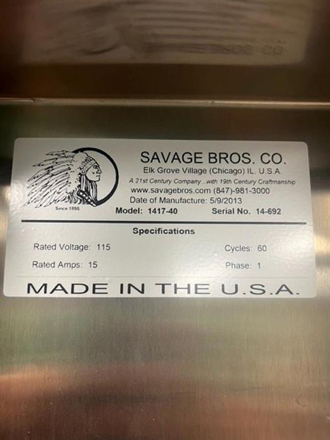 Used Savage 200lb Stainless Steel Chocolate Melter