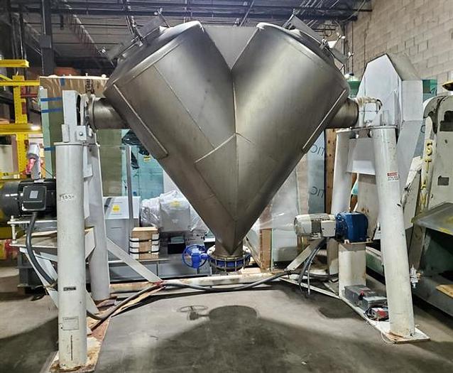 Used Patterson Kelley 60 cuft Stainless Steel V-Blender with Intensifier Bar