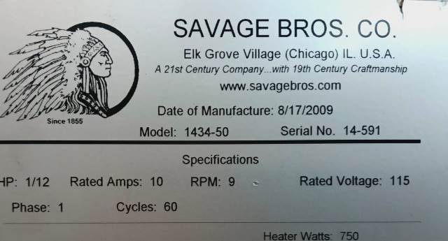 Used Savage model 1434-50 50-lb SS Tempering Melter