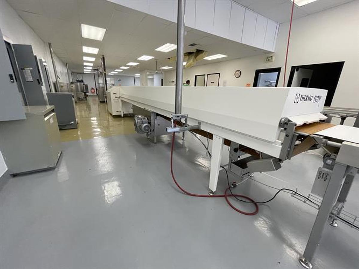 Used Sollich TTS-620 24" wide Temperstatic Enrober with Sollich Thermo Flow 40-ft Cooling Tunnel