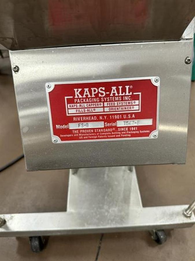 Used Kaps-All A6 6-Spindle Capper w/Elevator Cap Sorter