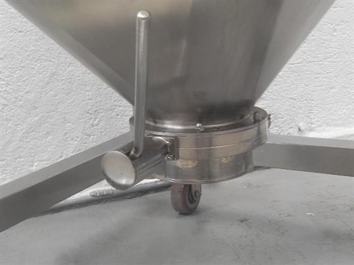 Used Stainless steel 132 gallon bin container.