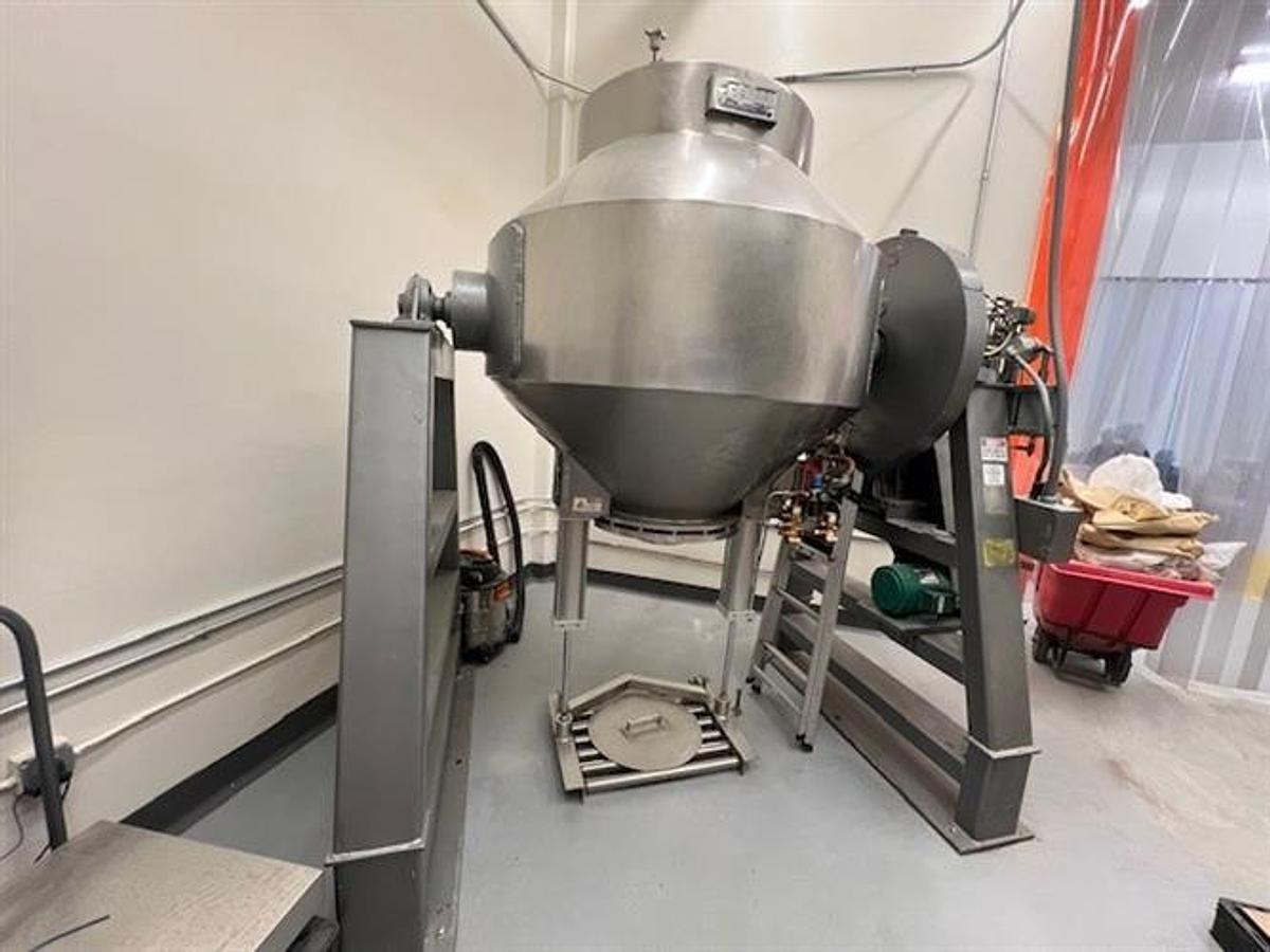 Used Gemco 30 Cu Ft stainless steel double cone blender