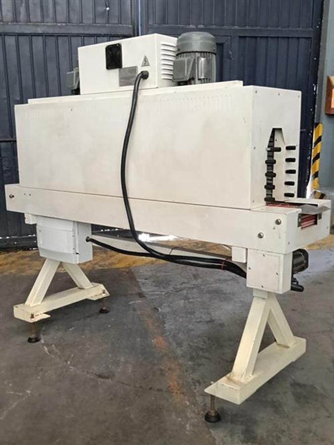 Used Devekmatic shrink tunnel for bottle labels