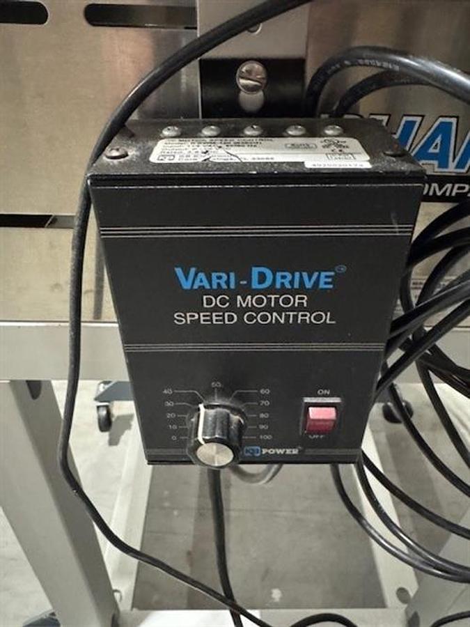 Used Pharmafill model TTA 24" diameter stainless steel accumulating table