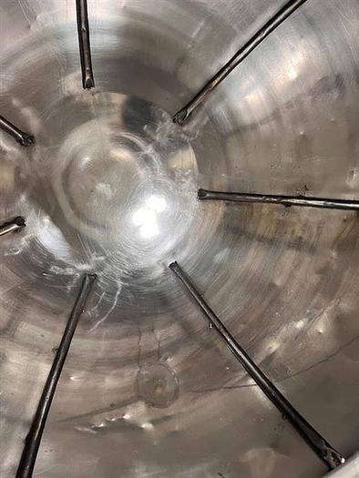 Used Stokes 38" SS Coating Pan w Ribs