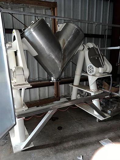 Used Patterson Kelley 10 Cu Ft stainless steel V Blender