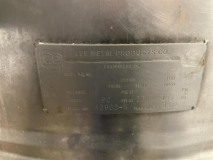 Used Lee 150 Gallon Stainless Steel and Jacketed Double Action Cooking and Mixing Kettle