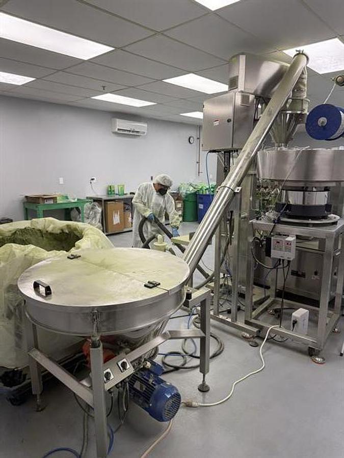 Used Ohlson Generation IV Rotary Pouch Packager With Auger Filler, Vacuum Powder, Scoop & Desiccant Pouch Feeders