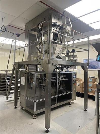 Used Inspire Pack HFS-210Z Pre-made Pouch Line with Rotary Scale & Auger