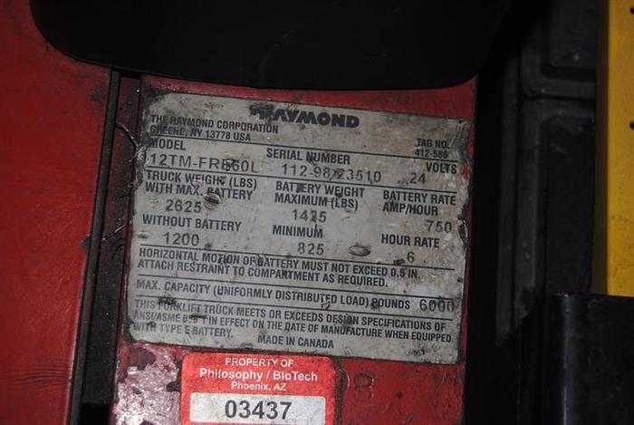 Used Raymond 112TMFRE60L Electric Pallet Truck -