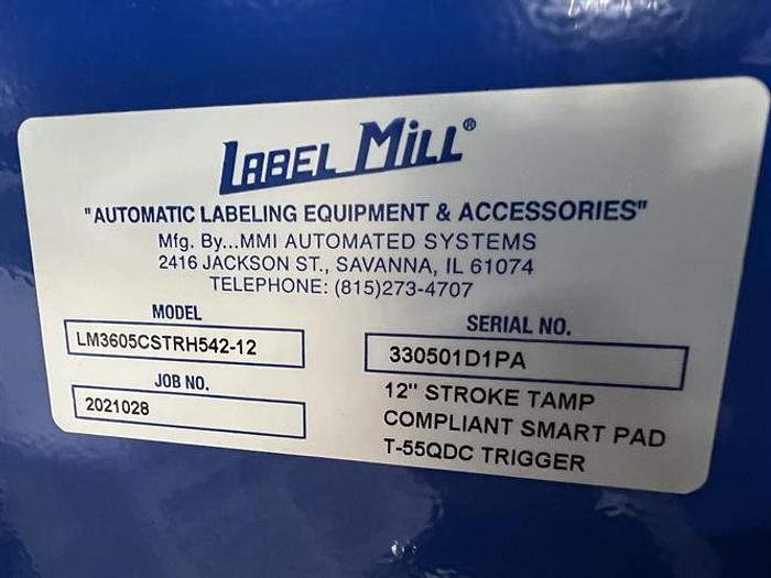 Used Label Mill Model LM3605CSTRH542-12 Print & Apply Labeler