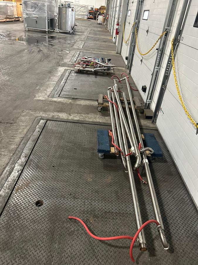 Used Lot of approx. 50-ft 2" Stainless Steel Jacketed Piping