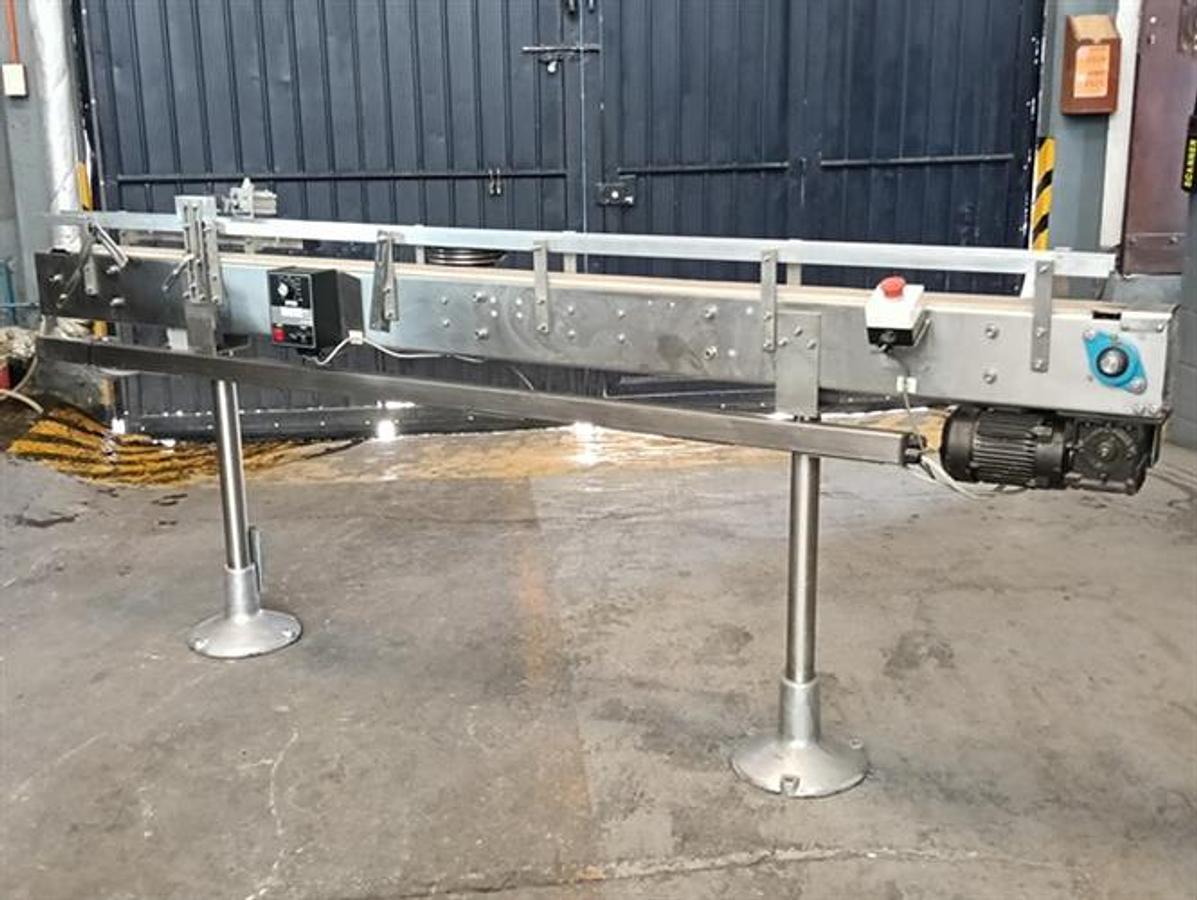 Used Stainless steel flat top chain  conveyor