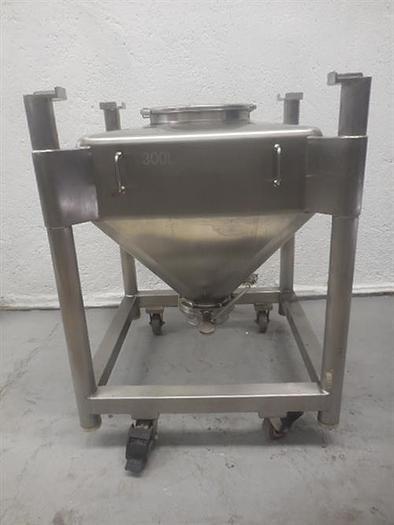 Used Stainless steel 132 gallon bin container.