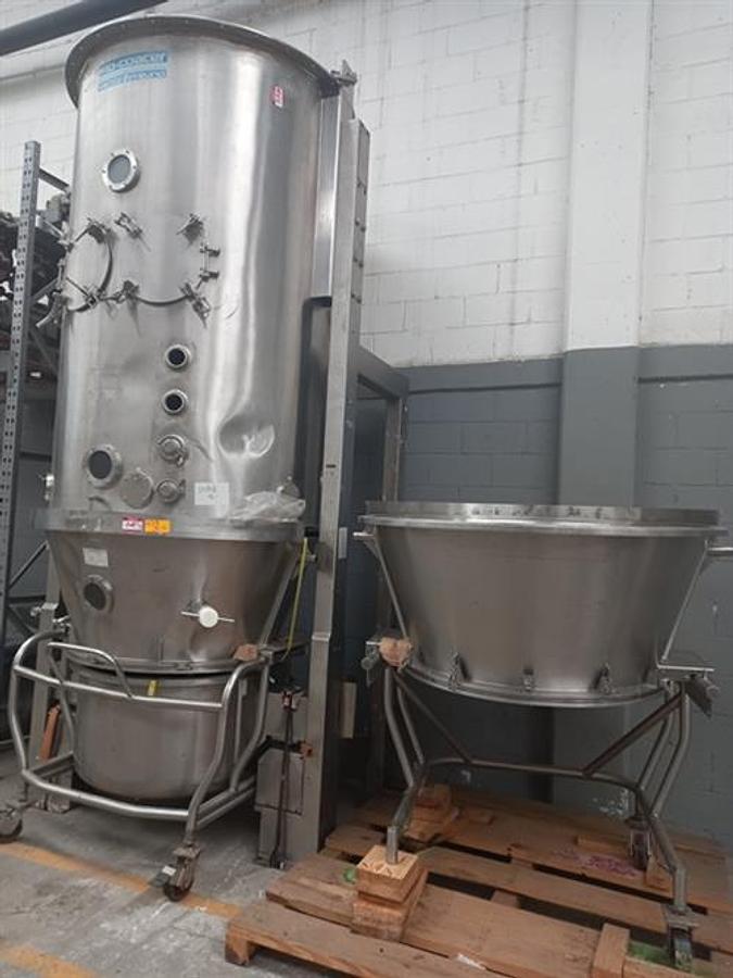 Used Vector Freund stainless steel fluid bed dryer