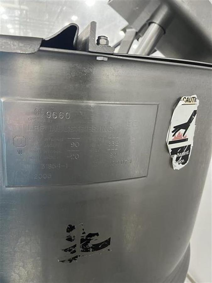 Used Lee 100 gallon Stainless Steel Jacketed Cooking & Mixing Kettle