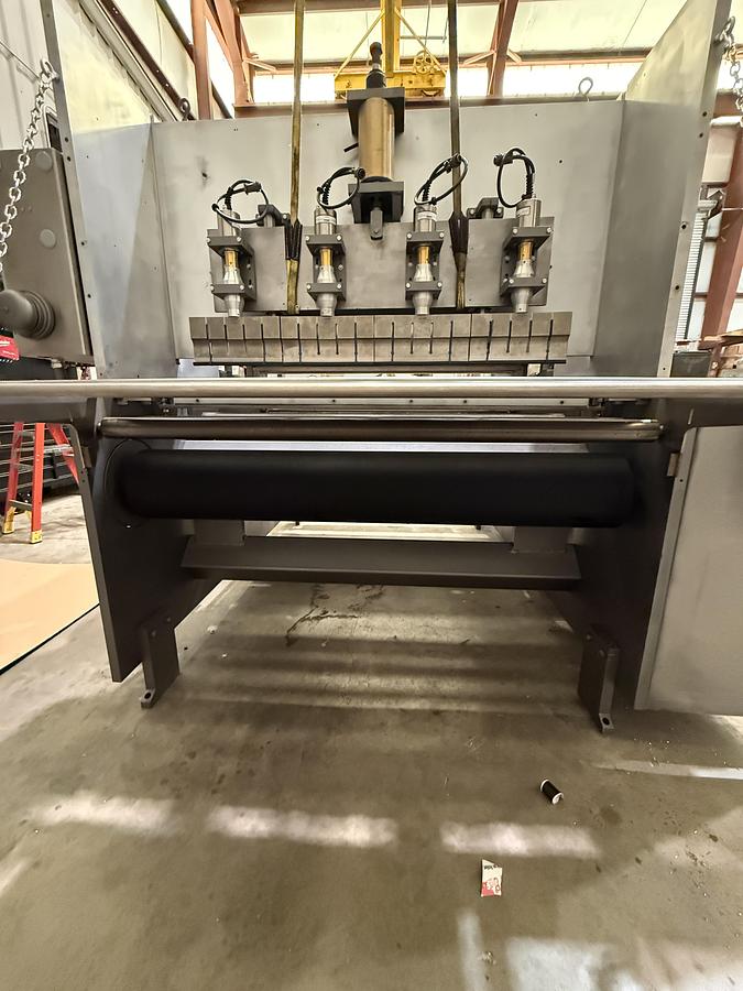 Used APV 48" Two Roll Extruder with Ultrasonic Guillotine Cutter