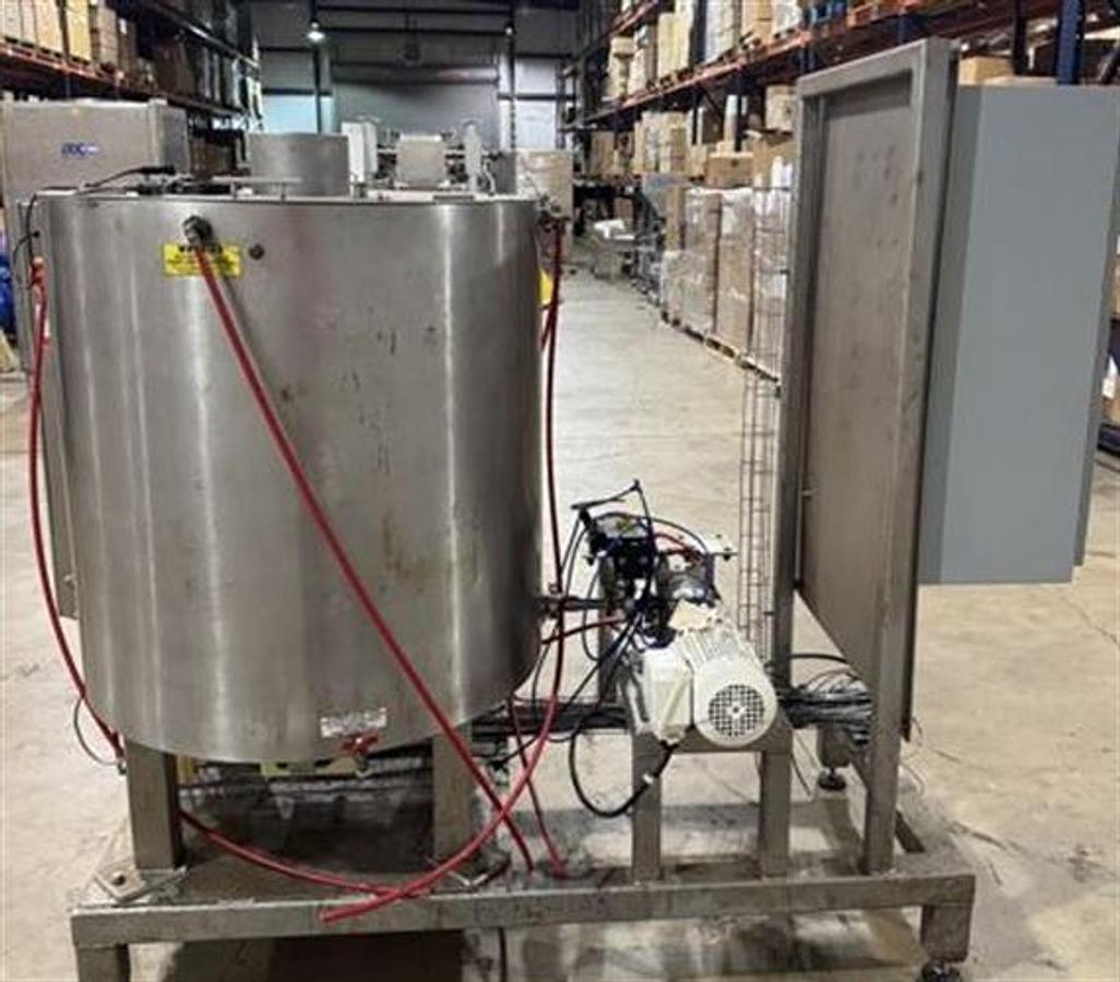 Used Savage 1250 lb SS Chocolate Melter with SS Jacketed Pump