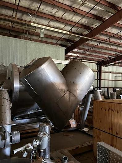 Used Patterson Kelley 75 Cu Ft stainless steel V blender