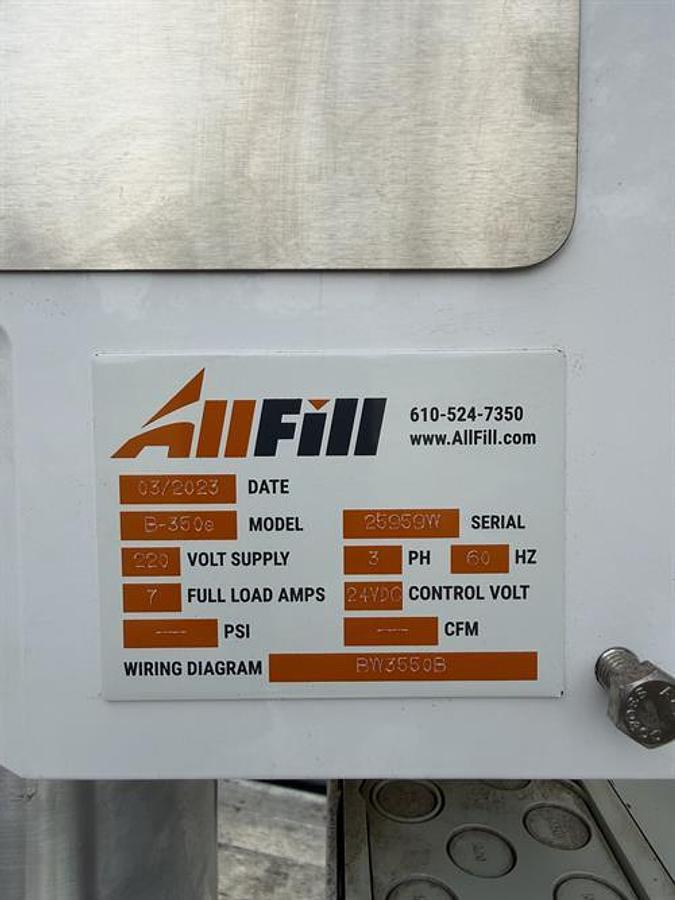Used All-Fill model 350E Auger Filler on Stand