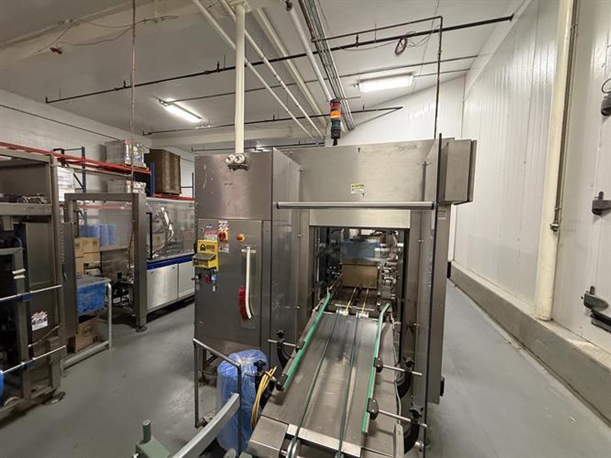 Used OK Superformer-1M Case Erector with OK SL220 Bag Inserter